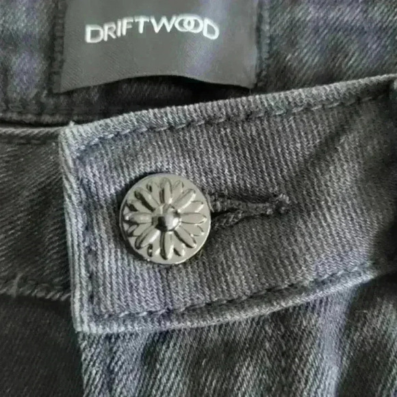 DRIFTWOOD Braided Intertwined Jackie Trim Raw-hem Slim P4409A Skinny Jeans 28/28 - Picture 5 of 13